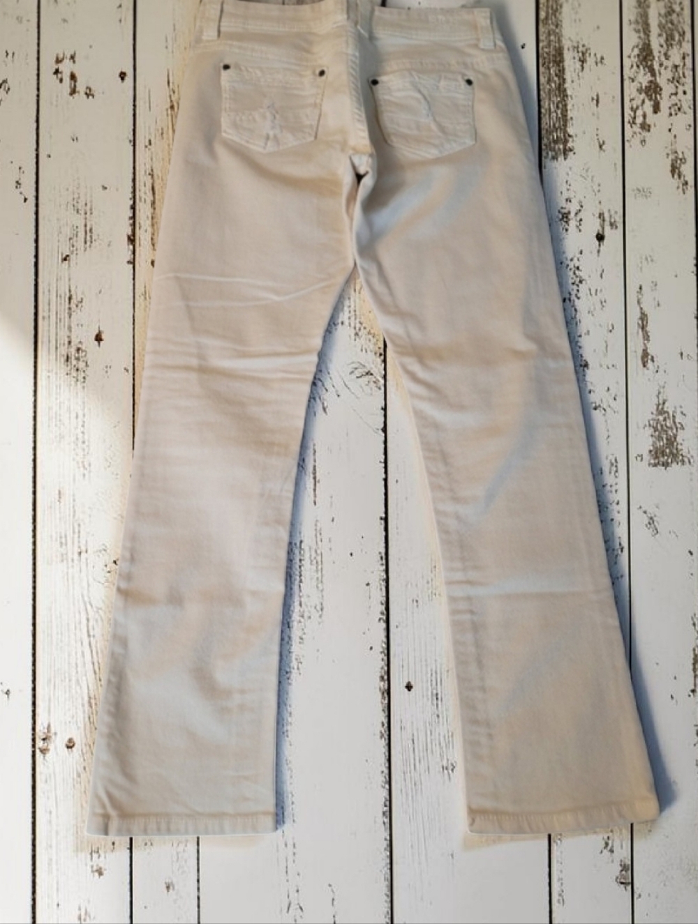 NWOT Buckle BKE Payton Mid Rise Slim Bootcut Jeans Cream White Sz 32